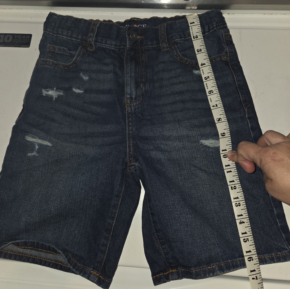 Childrens Place Blue Jean Shorts Distressed High-Waisted